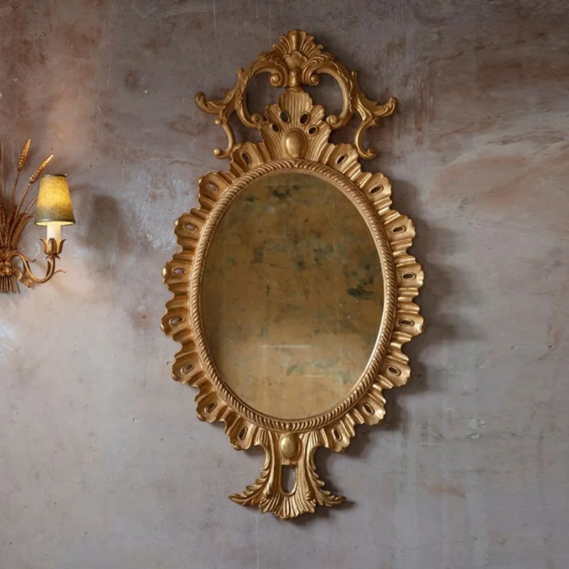 French carved dressing mirror makeup mirror light luxury bathroom mirror wall hanging home living room background wall decoratio
French carved dressing mirror makeup mirror light luxury bathroom mirror wall hanging home living room background wall decoratio