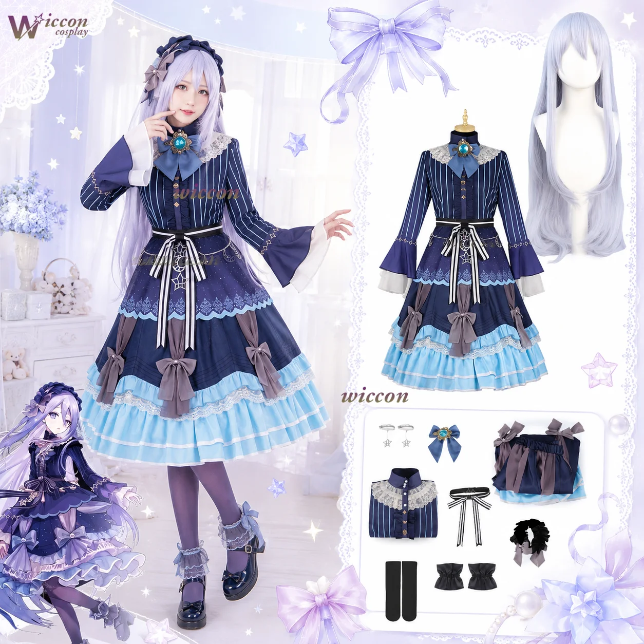 PJSK Stars Colorful Dress Akiyama Mizuki Shinonome Ena Asahina Mafuyu Yoisaki Kanade Cosplay Costume Lolita Outfit Halloween
PJSK Stars Colorful Dress Akiyama Mizuki Shinonome Ena Asahina Mafuyu Yoisaki Kanade Cosplay Costume Lolita Outfit Halloween