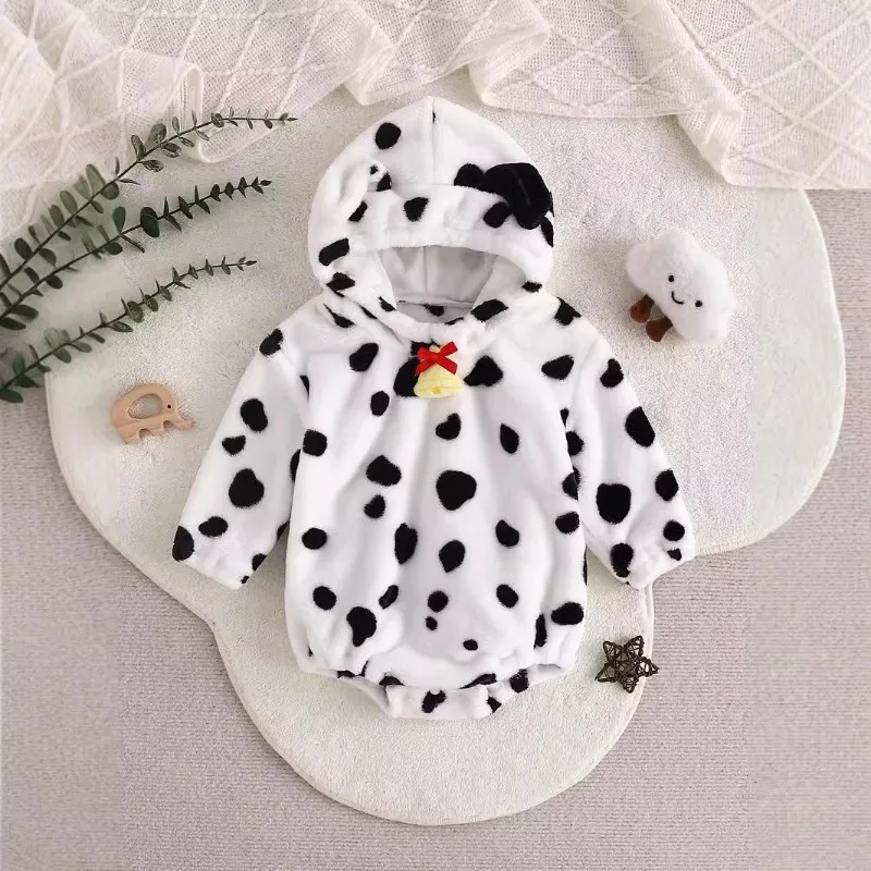 Baby Clothes Spotted Dog Costume Bodysuit Fleece Long Sleeve Romper Cute Dog Outfit Halloween Infant Winter Animal Jumpsuit
Baby Clothes Spotted Dog Costume Bodysuit Fleece Long Sleeve Romper Cute Dog Outfit Halloween Infant Winter Animal Jumpsuit