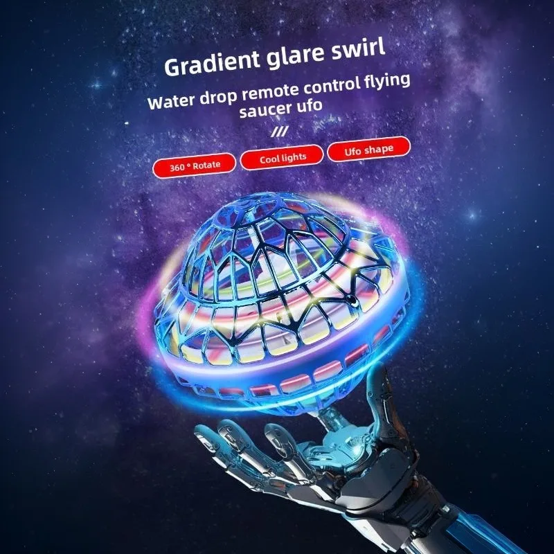 SKYQITIAN UFO Spinning Saucer Magic Levitation Ball Dazzling Lights Fingertip Spinning Top Toy for Kids
SKYQITIAN UFO Spinning Saucer Magic Levitation Ball Dazzling Lights Fingertip Spinning Top Toy for Kids