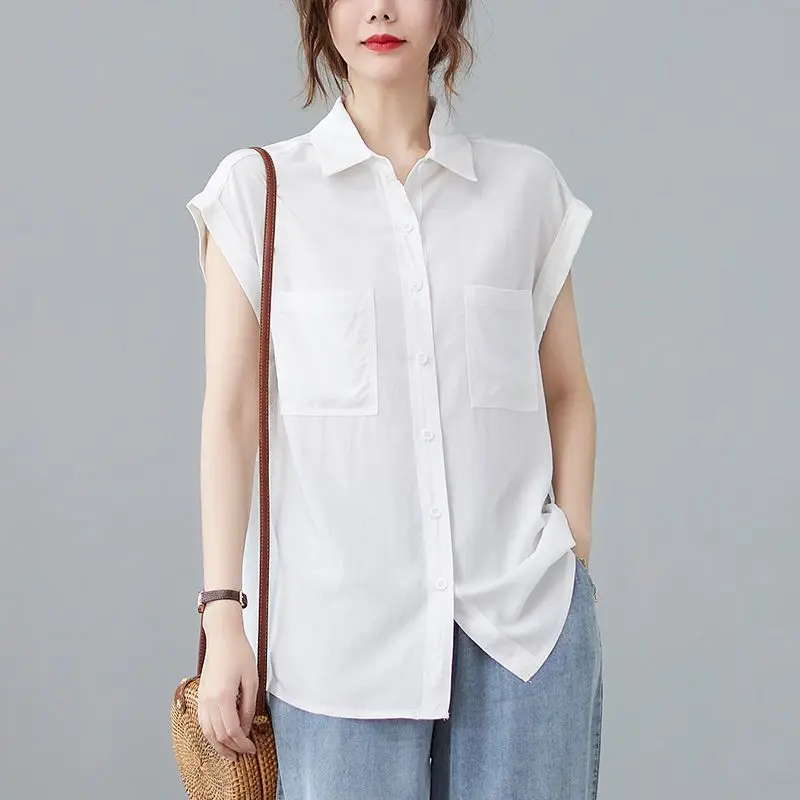 Fashion Blouses Women Art Casual Solid Short Sleeve Shirt Casual Loose Show Thin Shirts 2024 Summer Trend Thin Shirt Y2k Clothes
Fashion Blouses Women Art Casual Solid Short Sleeve Shirt Casual Loose Show Thin Shirts 2024 Summer Trend Thin Shirt Y2k Clothes
