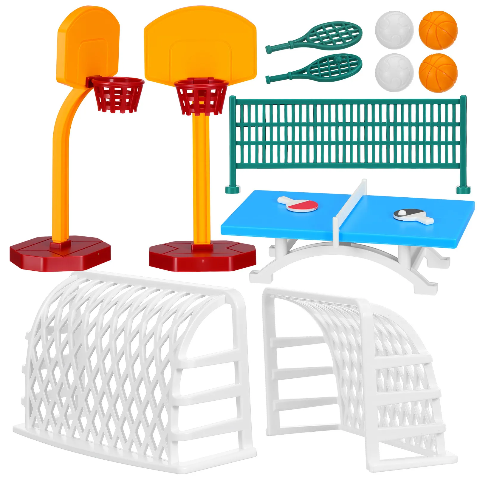 1Set Mini House Sports Equipment Simulation Table Tennis Basketball Stand Ornament Creative Kids Room Decoration Supplies
1Set Mini House Sports Equipment Simulation Table Tennis Basketball Stand Ornament Creative Kids Room Decoration Supplies