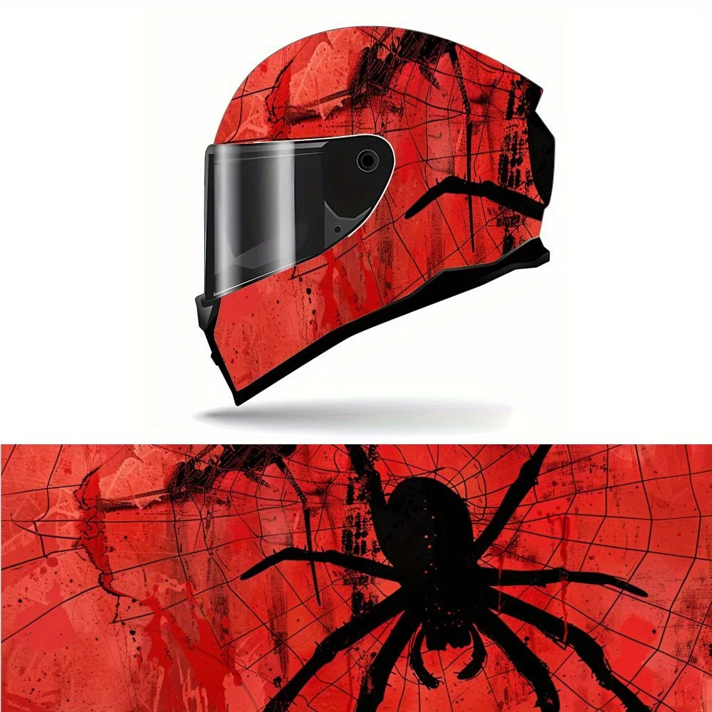 Black spider with red background wall splattered Print Full Helmet Wrap Sticker Motorcycle Helmet Racing Graphic Decal Vinyl Wra
Black spider with red background wall splattered Print Full Helmet Wrap Sticker Motorcycle Helmet Racing Graphic Decal Vinyl Wra