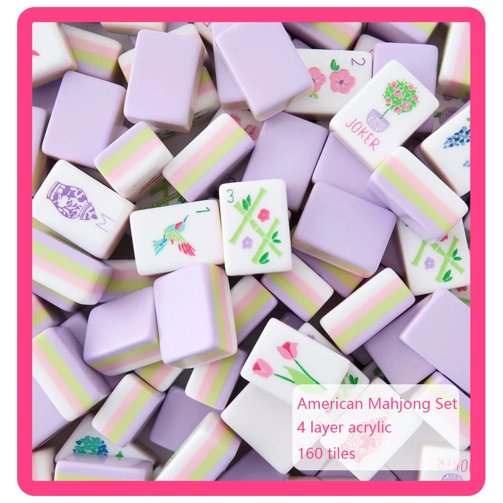 Luxury Engraved Mahjong Set 160 Tiles Purple American Mahjong Sets 4-Layer Acrylic Portable MahJong Game Adult Gifts
Luxury Engraved Mahjong Set 160 Tiles Purple American Mahjong Sets 4-Layer Acrylic Portable MahJong Game Adult Gifts