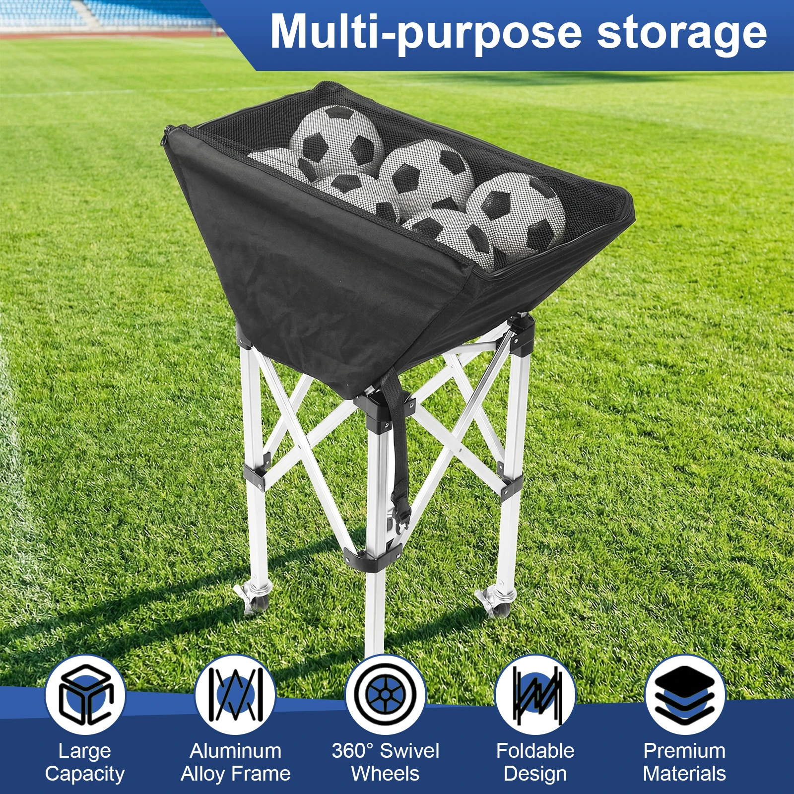 Складная тележка-гамак на колесах с большой вместимостью для удобного хранения и транспортировки
Складная тележка-гамак на колесах с большой вместимостью для удобного хранения и транспортировки