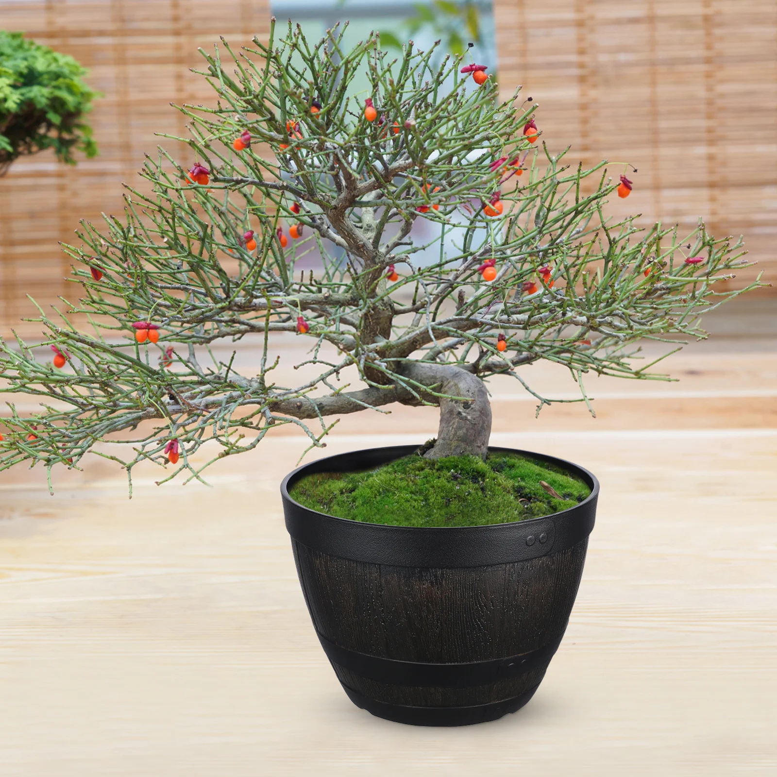 Large Capacity Retro Flower Planter Imitation Wooden Barrel Vintage Plastic Pot for Garden Balcony Office Decorative Succulent
Large Capacity Retro Flower Planter Imitation Wooden Barrel Vintage Plastic Pot for Garden Balcony Office Decorative Succulent