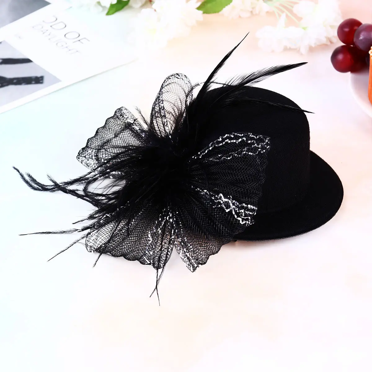 Small Hat Hair Clip Elegant Stylish Barrettes for Party Banquet Unique Women Cute Hair Pins Accessory Gift Black
Small Hat Hair Clip Elegant Stylish Barrettes for Party Banquet Unique Women Cute Hair Pins Accessory Gift Black