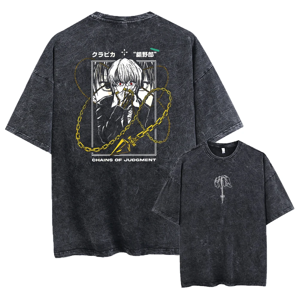 Anime Hunter X Hunter Washed Tshirt Graphic Hip Hop Vintage T Shirt Men Women Harajuku Cotton Casual Short Sleeve Tshirt
Anime Hunter X Hunter Washed Tshirt Graphic Hip Hop Vintage T Shirt Men Women Harajuku Cotton Casual Short Sleeve Tshirt