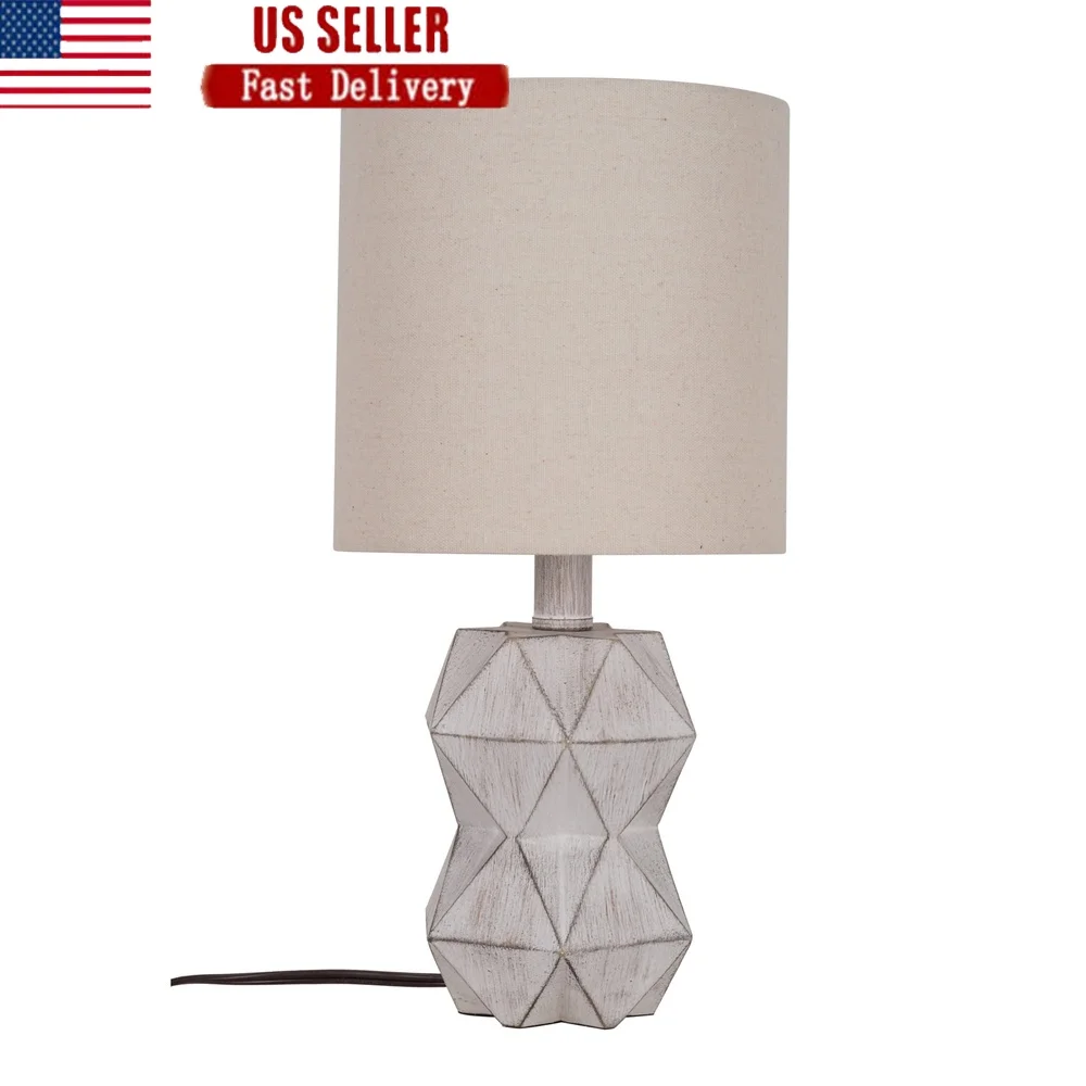 White Wash Faceted Geometric Faux Wood Table Lamp with Linen Drum Shade 2-Way Rotary Switch Energy Efficient Perfect Bedroom or
White Wash Faceted Geometric Faux Wood Table Lamp with Linen Drum Shade 2-Way Rotary Switch Energy Efficient Perfect Bedroom or