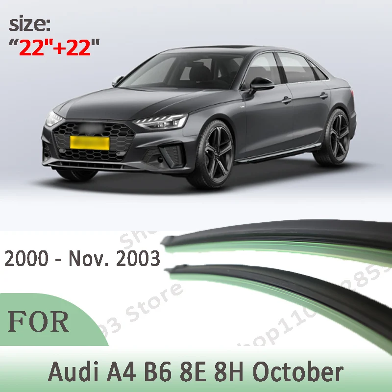 Wiper Front Wiper Blades For Audi A4 B6 8E 8H October 2000 - Nov. 2003 Windshield Windscreen Window Rain Brushes 22"+22"
Wiper Front Wiper Blades For Audi A4 B6 8E 8H October 2000 - Nov. 2003 Windshield Windscreen Window Rain Brushes 22"+22"
