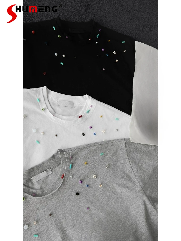 Men's 2026 Summer New Beaded Decorative Fashion Tees Male Stylish Short-sleeve Tops Loose Handsome Trend Versatile Chic T-shirts
Men's 2026 Summer New Beaded Decorative Fashion Tees Male Stylish Short-sleeve Tops Loose Handsome Trend Versatile Chic T-shirts