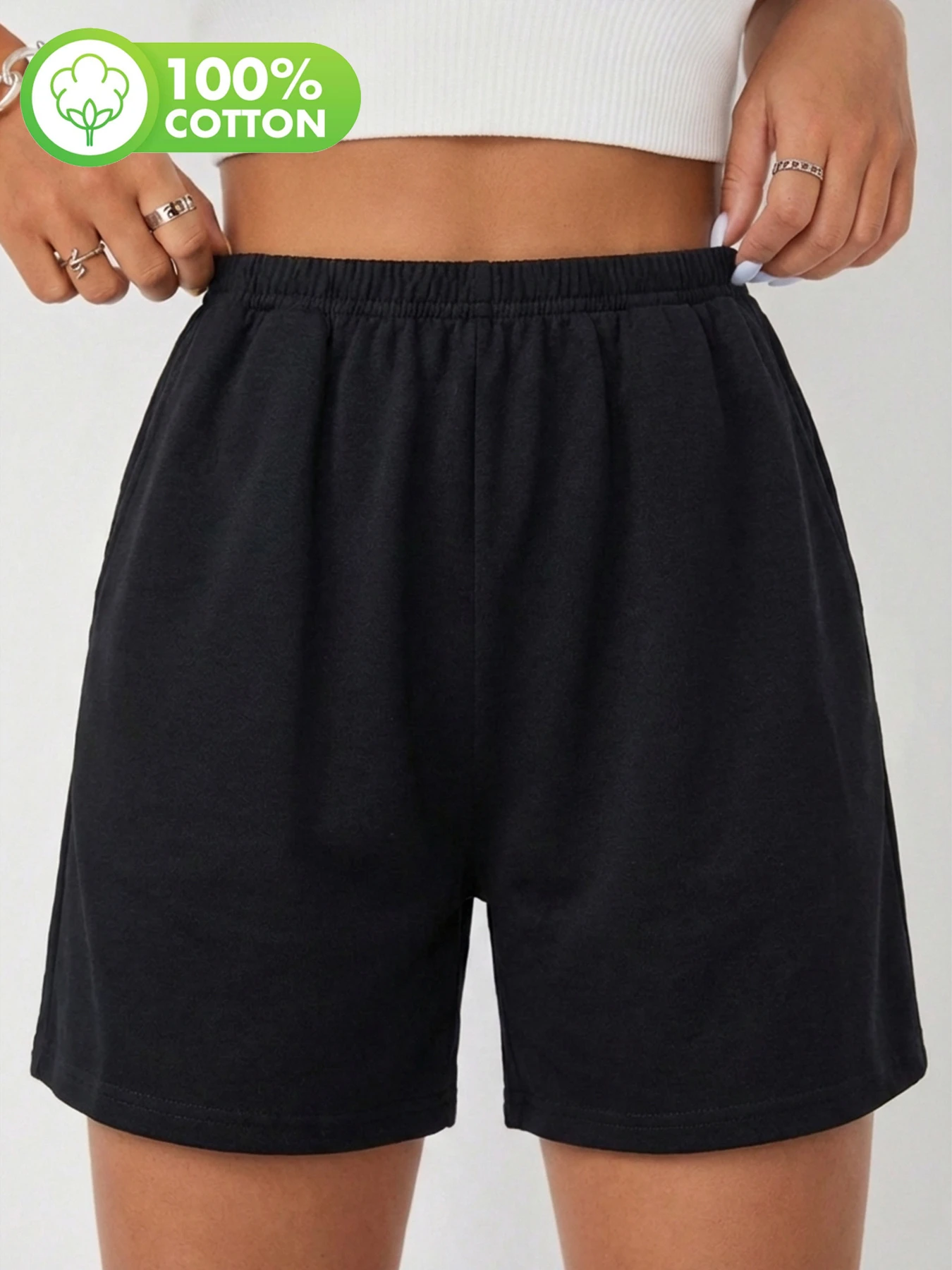 Solid Color DK Summer Casual Women'S Shorts Made of 100%, Perfect for Home and Versatile Wear
Solid Color DK Summer Casual Women'S Shorts Made of 100%, Perfect for Home and Versatile Wear