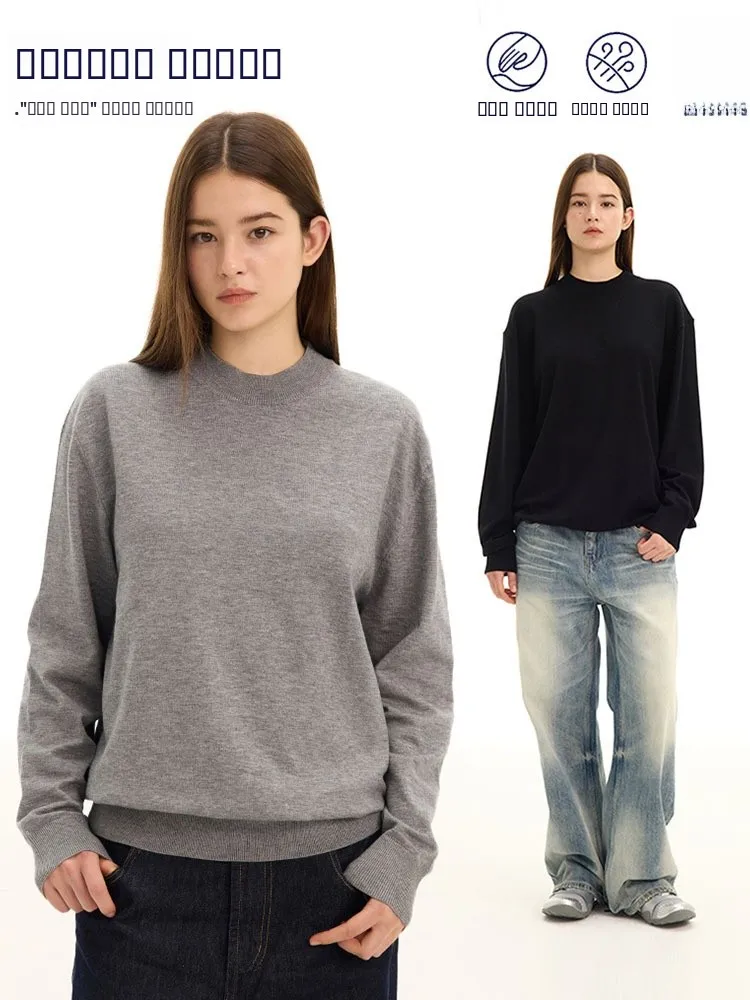 Warm Pure Color Knitted Sweater Long Sve High Collar Australian Fce Men Women Autumn Winter Base Layer irt Regular Fi...
Warm Pure Color Knitted Sweater Long Sve High Collar Australian Fce Men Women Autumn Winter Base Layer irt Regular Fi...