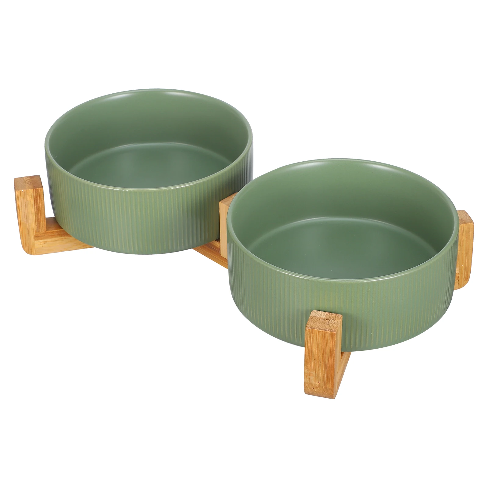 1 Set Of Ceramic Dog Cat With Wooden Stand Raised Non-Slip Food Water For Pets Durable Easy Clean Hard Smooth Surface Spill
1 Set Of Ceramic Dog Cat With Wooden Stand Raised Non-Slip Food Water For Pets Durable Easy Clean Hard Smooth Surface Spill