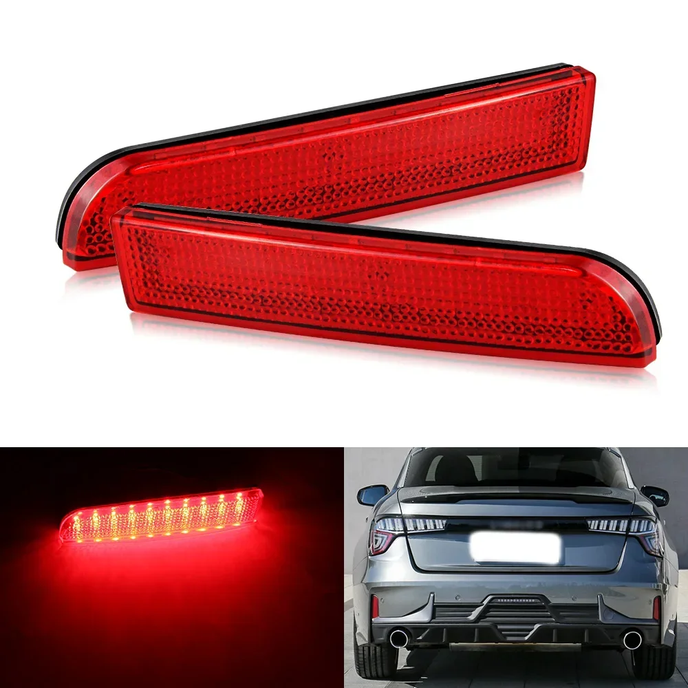 2 шт. светодиодные отражатели бампера красные/дымчатые линзы для Mitsubishi Lancer Evo X Outlander, задние/тормозные задние противотуманные фары сигнальная лампа
2 шт. светодиодные отражатели бампера красные/дымчатые линзы для Mitsubishi Lancer Evo X Outlander, задние/тормозные задние противотуманные фары сигнальная лампа