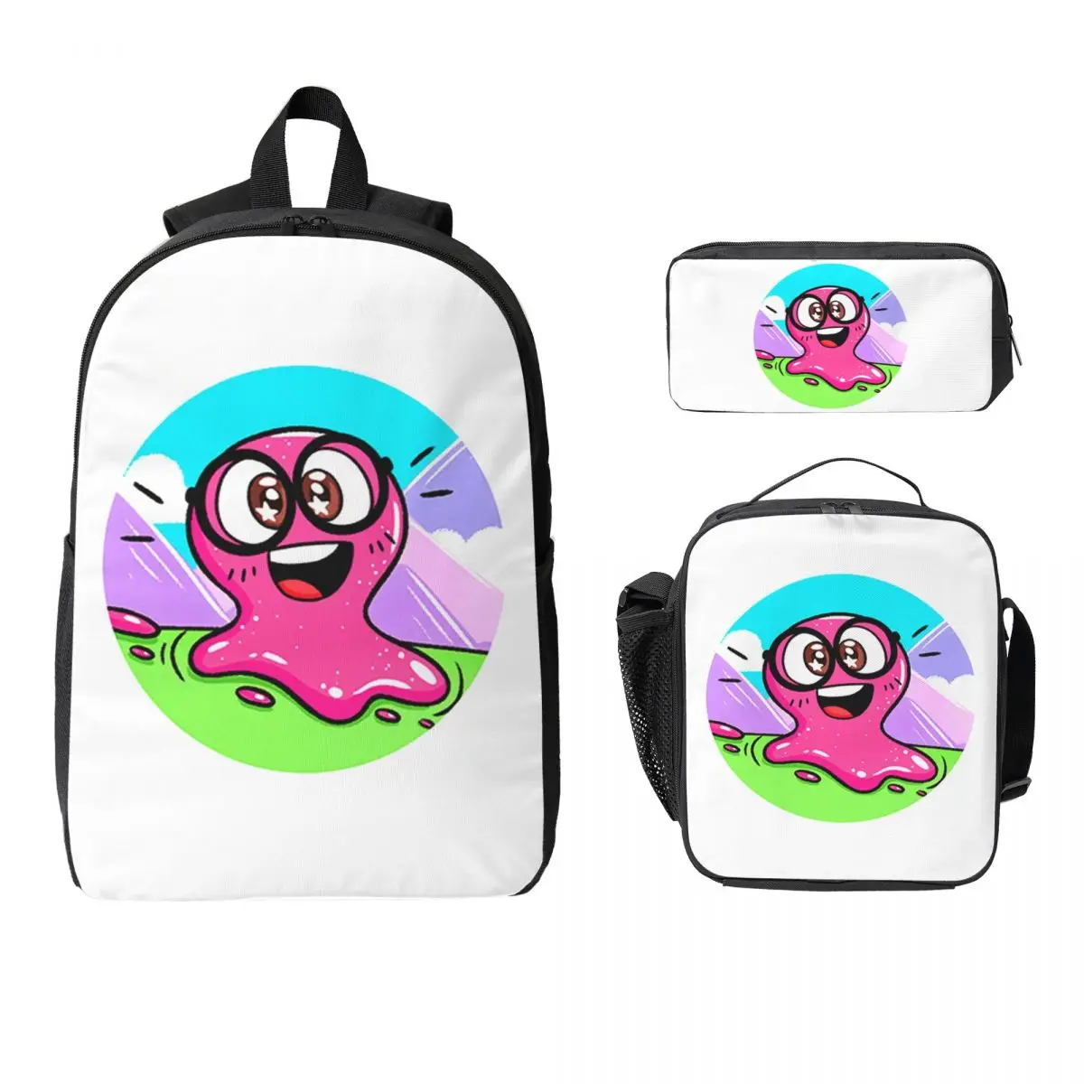 Super Slick Slime Sam Backpack Student BookBag School Bag Computer Shoulder Bags 3ps Insulated Lunch Bag Pencil Case
Super Slick Slime Sam Backpack Student BookBag School Bag Computer Shoulder Bags 3ps Insulated Lunch Bag Pencil Case