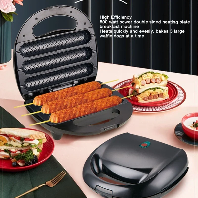 Sausage Roll Maker Multipurpose 800W High Power Double Sided Heating Prevents Stick Corn Hot Dog Maker
Sausage Roll Maker Multipurpose 800W High Power Double Sided Heating Prevents Stick Corn Hot Dog Maker