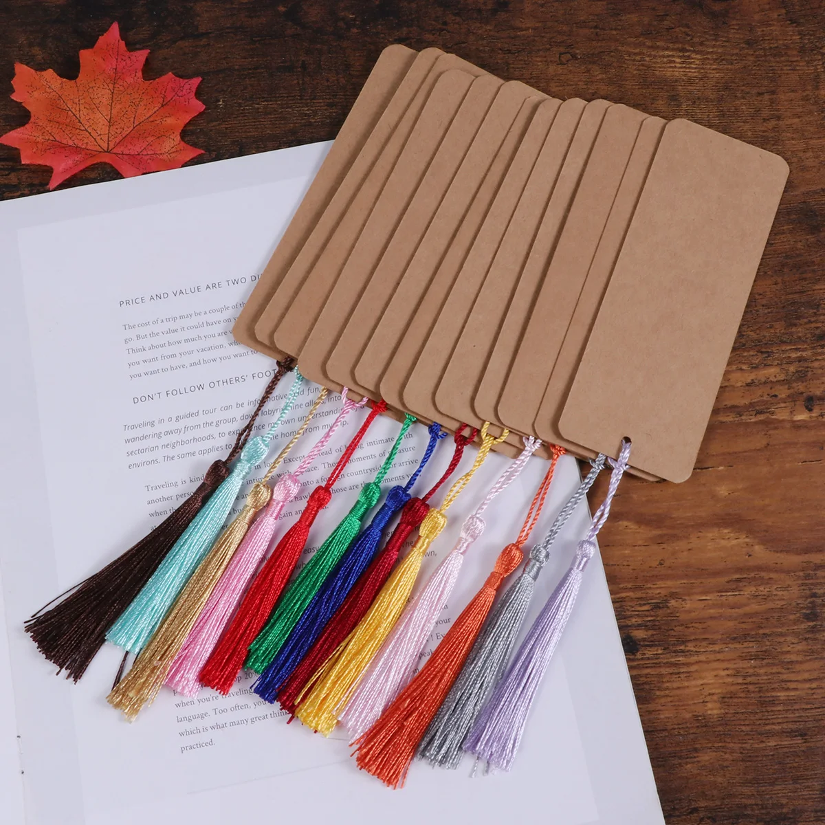 24Pcs Blank Bookmark Cardstock Tassel Stationery Gift for Reading Notes Learning Progress Tracking Khaki Paper Book Mark
24Pcs Blank Bookmark Cardstock Tassel Stationery Gift for Reading Notes Learning Progress Tracking Khaki Paper Book Mark