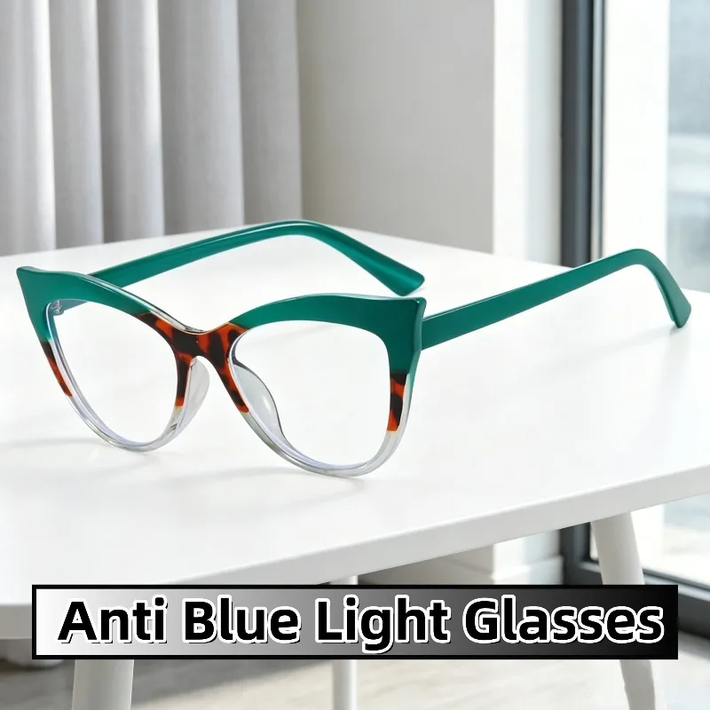 New Color Blocking Cat-Eye Large Frames Anti-Blue Light Non-Prescription Glasses Classic Fishing and Driving Eyewear for Women
New Color Blocking Cat-Eye Large Frames Anti-Blue Light Non-Prescription Glasses Classic Fishing and Driving Eyewear for Women
