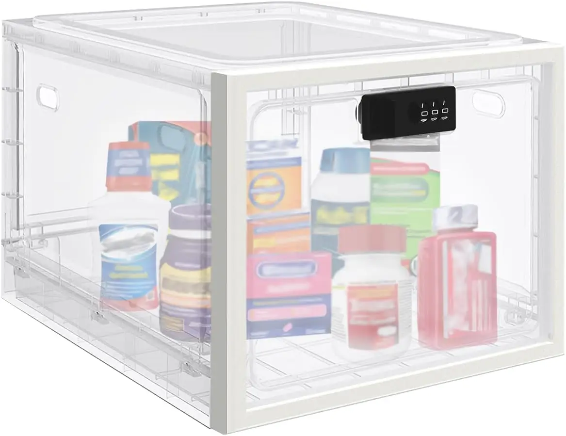 Large Lockable Storage Box with Combination Code for Medicine, Fridge Snacks, Phone Security in Home Office Dorm
Large Lockable Storage Box with Combination Code for Medicine, Fridge Snacks, Phone Security in Home Office Dorm