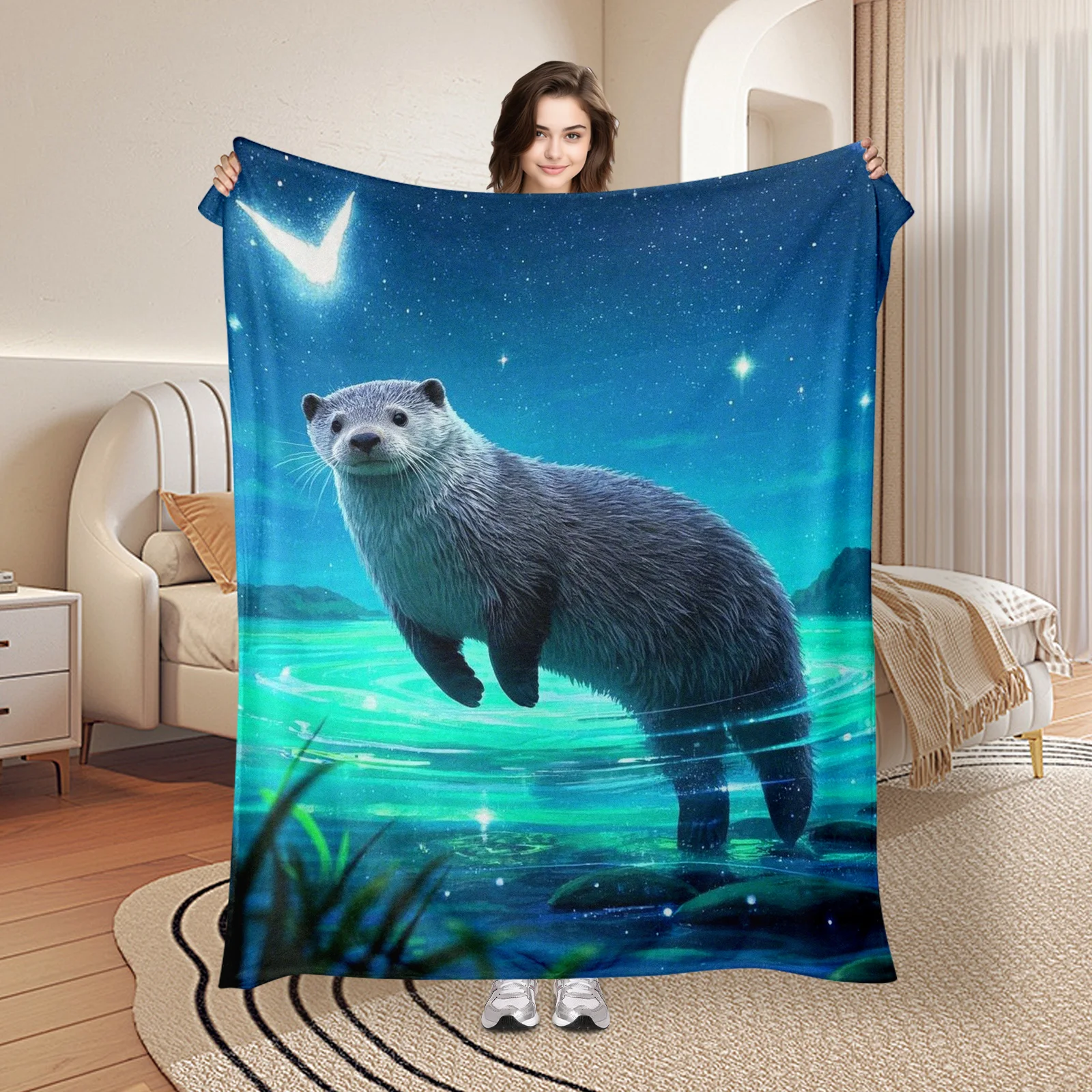 Blue Green Otter Animal Themed Dreamy Blanket Cute Plush Throw For Cozy Nights Home Decor And Unique Gift Idea For All Ages
Blue Green Otter Animal Themed Dreamy Blanket Cute Plush Throw For Cozy Nights Home Decor And Unique Gift Idea For All Ages