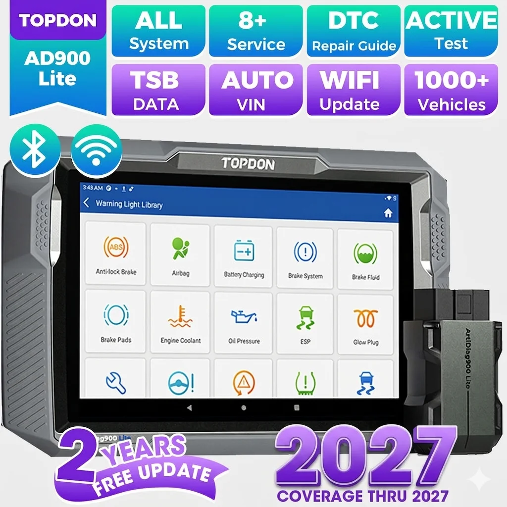 Диагностический сканер TOPDON AD900 Lite OBD2 2027: новейший двунаправленный диагностический инструмент, диагностика всех систем, кодирование ЭБУ, 28+ функций сброса, 900BT
Диагностический сканер TOPDON AD900 Lite OBD2 2027: новейший двунаправленный диагностический инструмент, диагностика всех систем, кодирование ЭБУ, 28+ функций сброса, 900BT