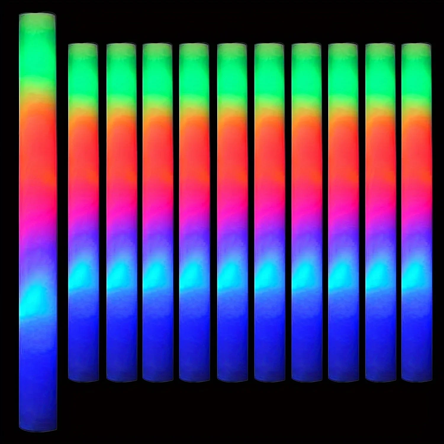20cs LED Foam Stick 3 Modes Light up Sticks Glow in the Dark Foam Light Sticks 16 Inch Long Glow Wands for Wedding Party
20cs LED Foam Stick 3 Modes Light up Sticks Glow in the Dark Foam Light Sticks 16 Inch Long Glow Wands for Wedding Party