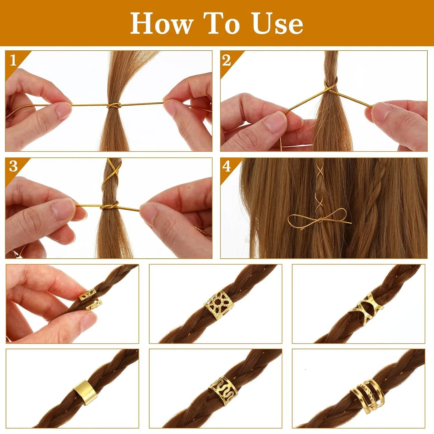 Premium 42 Count Alloy Braid Hair Loop Set with Rope Hollow Clasp for Dreadlock Handmade Hair Ring Decoration
Premium 42 Count Alloy Braid Hair Loop Set with Rope Hollow Clasp for Dreadlock Handmade Hair Ring Decoration