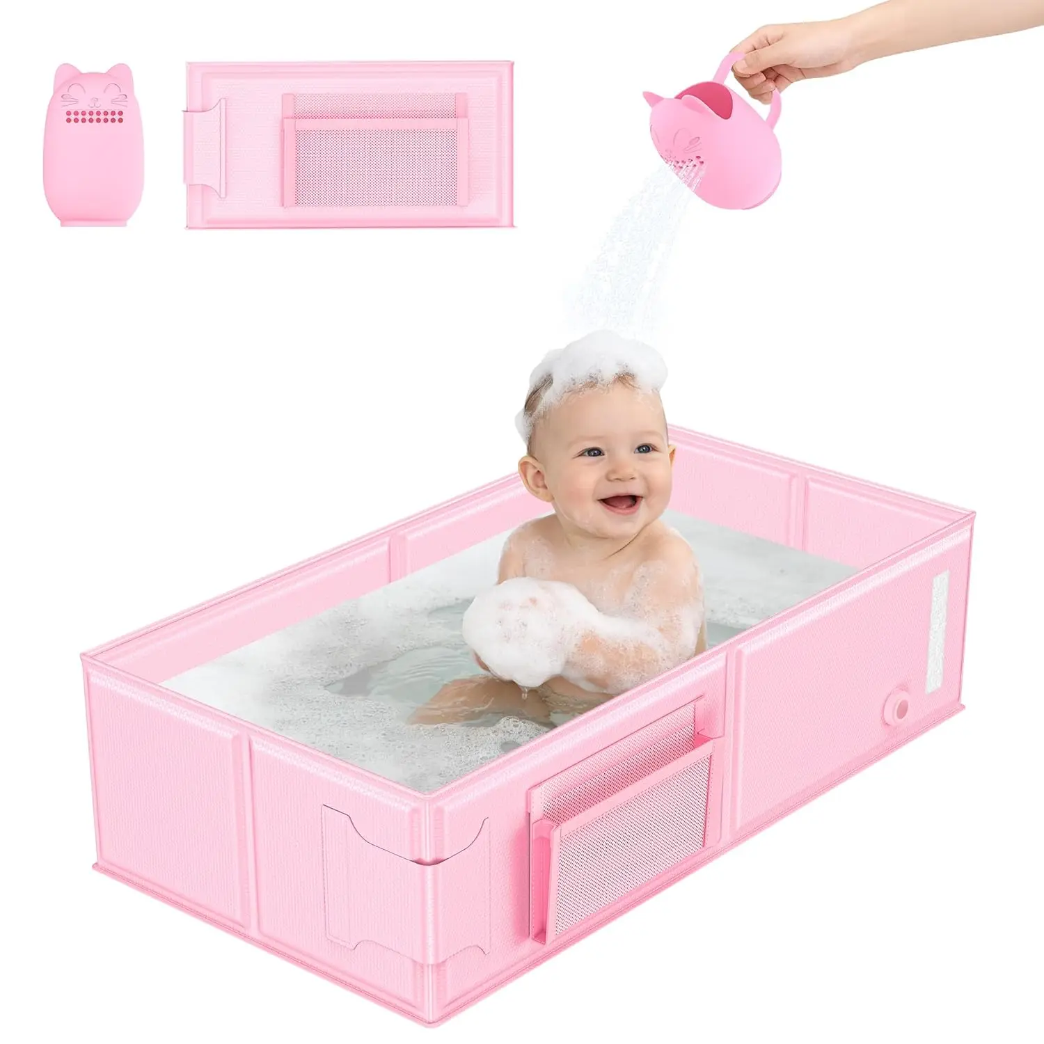 Foldable Baby Bathtub, 2-in-1 Shower to Tub, Portable Toddler Tub with Rinse Cup, Space-Saving, Easy Clean, 6M-5Y
Foldable Baby Bathtub, 2-in-1 Shower to Tub, Portable Toddler Tub with Rinse Cup, Space-Saving, Easy Clean, 6M-5Y