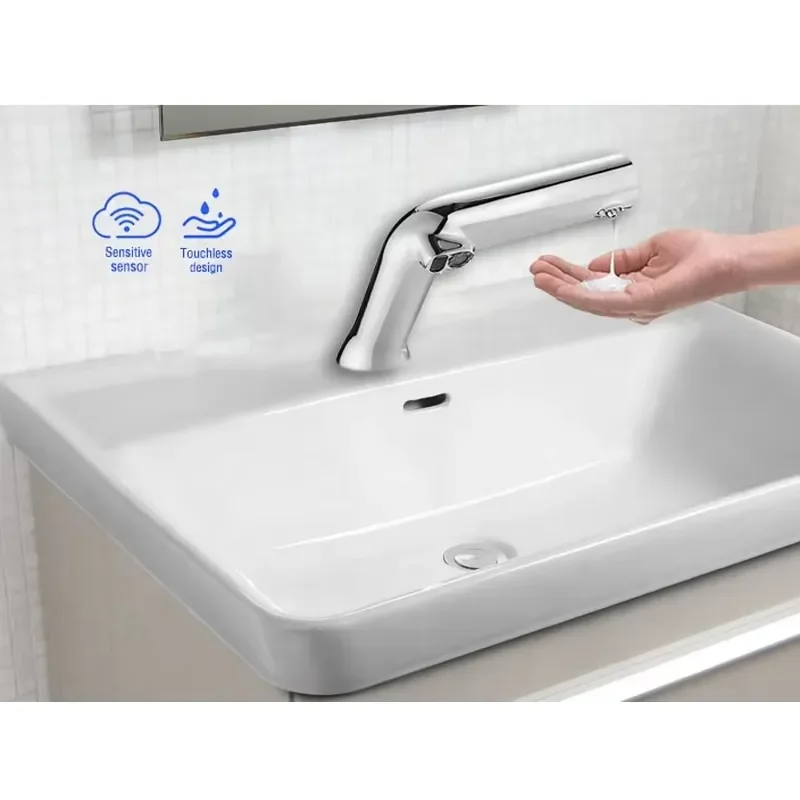 Two-in-one Dual Sensor Touchless Automatic Faucet and Soap & Water Dispenser with Brass Construction for Modern Bathroom Sink
Two-in-one Dual Sensor Touchless Automatic Faucet and Soap & Water Dispenser with Brass Construction for Modern Bathroom Sink