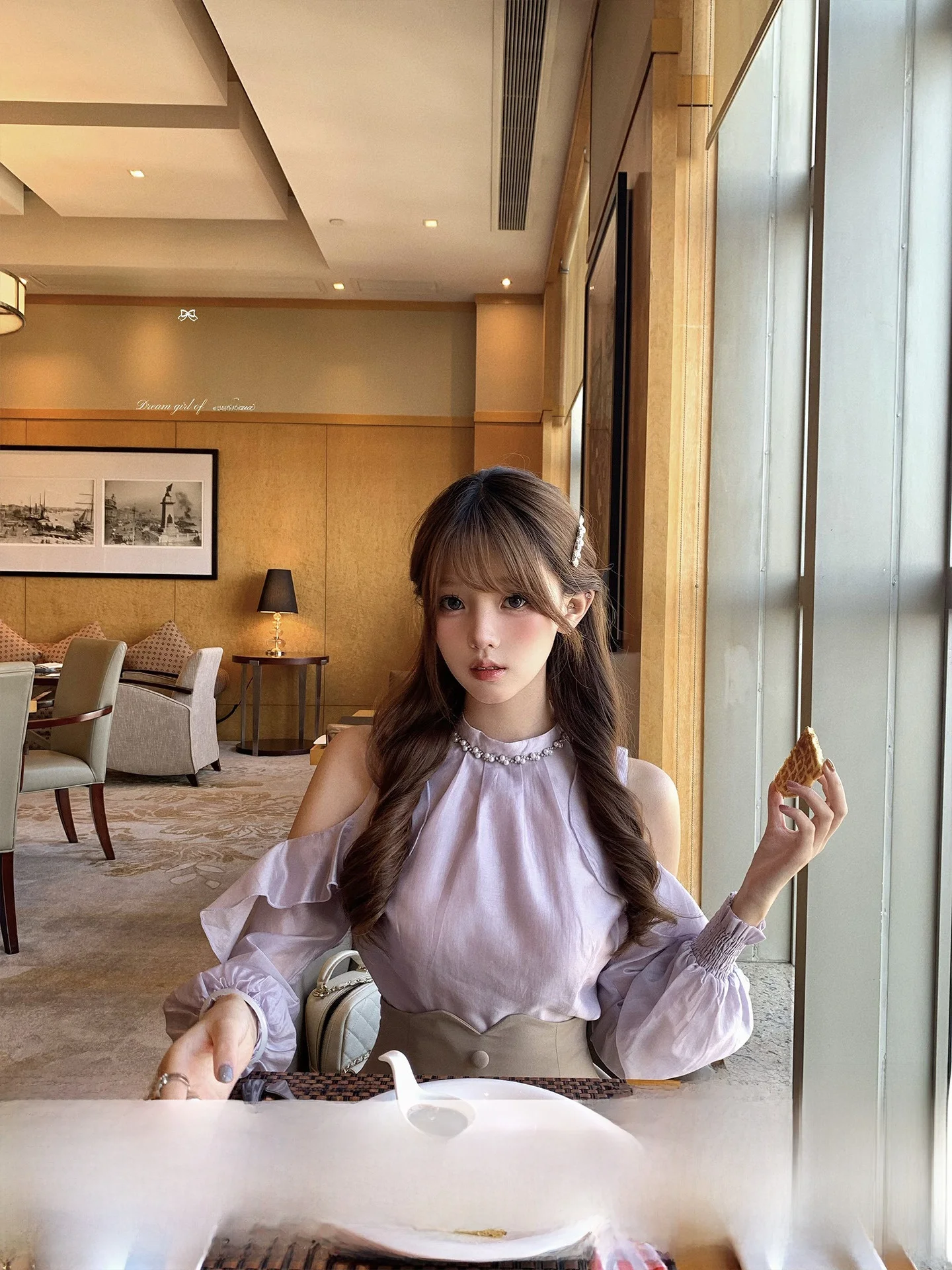 Sweet Water Lily Nainai oulder Digging Lazy Lace Collar Pearl Ne Top Small ence Design Sense Women's irt
Sweet Water Lily Nainai oulder Digging Lazy Lace Collar Pearl Ne Top Small ence Design Sense Women's irt