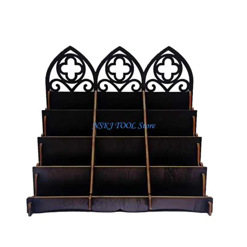 L8RC Artistic Display Shelf For Decorative Cards Wooden Cosmetics Storage Stand
L8RC Artistic Display Shelf For Decorative Cards Wooden Cosmetics Storage Stand