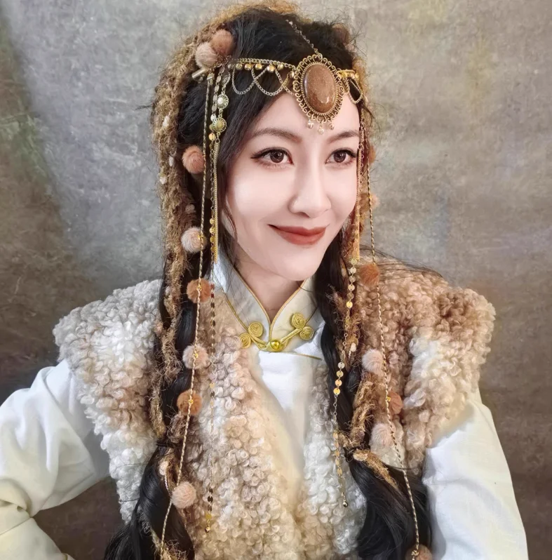 Chinese Tibetan Style Golden Brown Tibetan Hair Accessories Headwear Set
Chinese Tibetan Style Golden Brown Tibetan Hair Accessories Headwear Set