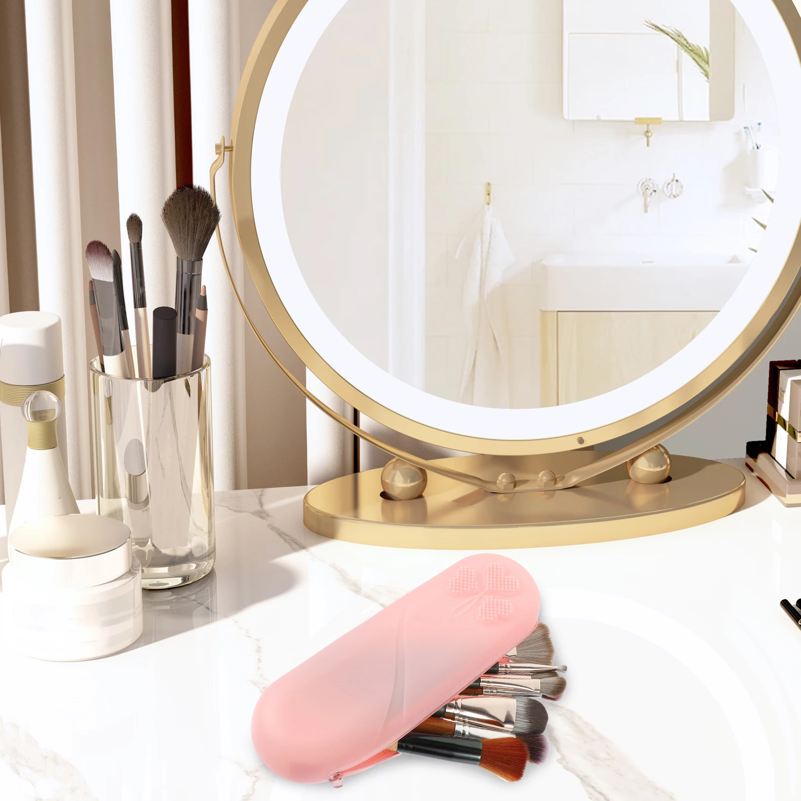 Makeup Brush Bag Compact Makeup Brush Storage Pouch Travel Holder Portable ganizer Pouch Case Silicone
Makeup Brush Bag Compact Makeup Brush Storage Pouch Travel Holder Portable ganizer Pouch Case Silicone