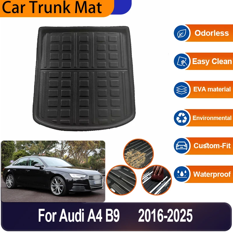 Для Audi A4 B9 8W Аксессуары 2016 ~ 2025 2017 2018 Автомобильные задние коврики в багажник Лоток Коврики Легко очищаемый материал EVA Автоаксессуары
Для Audi A4 B9 8W Аксессуары 2016 ~ 2025 2017 2018 Автомобильные задние коврики в багажник Лоток Коврики Легко очищаемый материал EVA Автоаксессуары