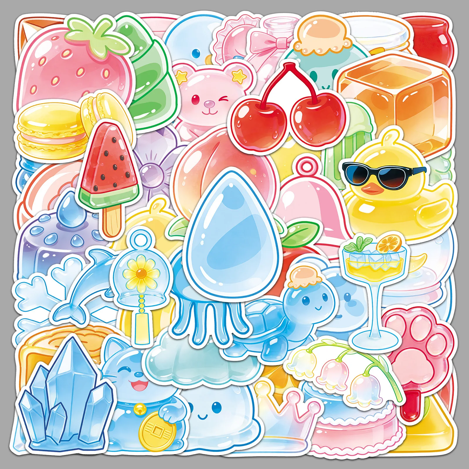 50PCS Jelly Stickers Hand-painted Style Kawaii Animal Fruit Cute Cartoon Decorative Phone Case iPad Waterproof Sticker Kids Toy
50PCS Jelly Stickers Hand-painted Style Kawaii Animal Fruit Cute Cartoon Decorative Phone Case iPad Waterproof Sticker Kids Toy