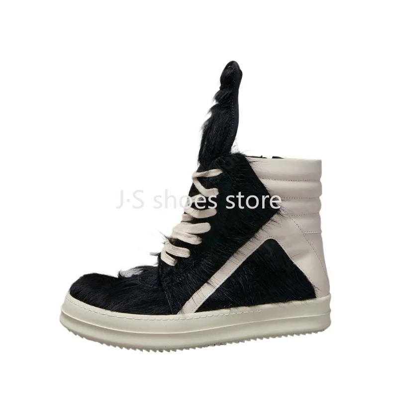 Men Sneaker Black Horse Hair High Top Shoe Women Casual Shoes Luxury Boots Sneakers Zipper Ro Black Horsehair Ankle Boot
Men Sneaker Black Horse Hair High Top Shoe Women Casual Shoes Luxury Boots Sneakers Zipper Ro Black Horsehair Ankle Boot