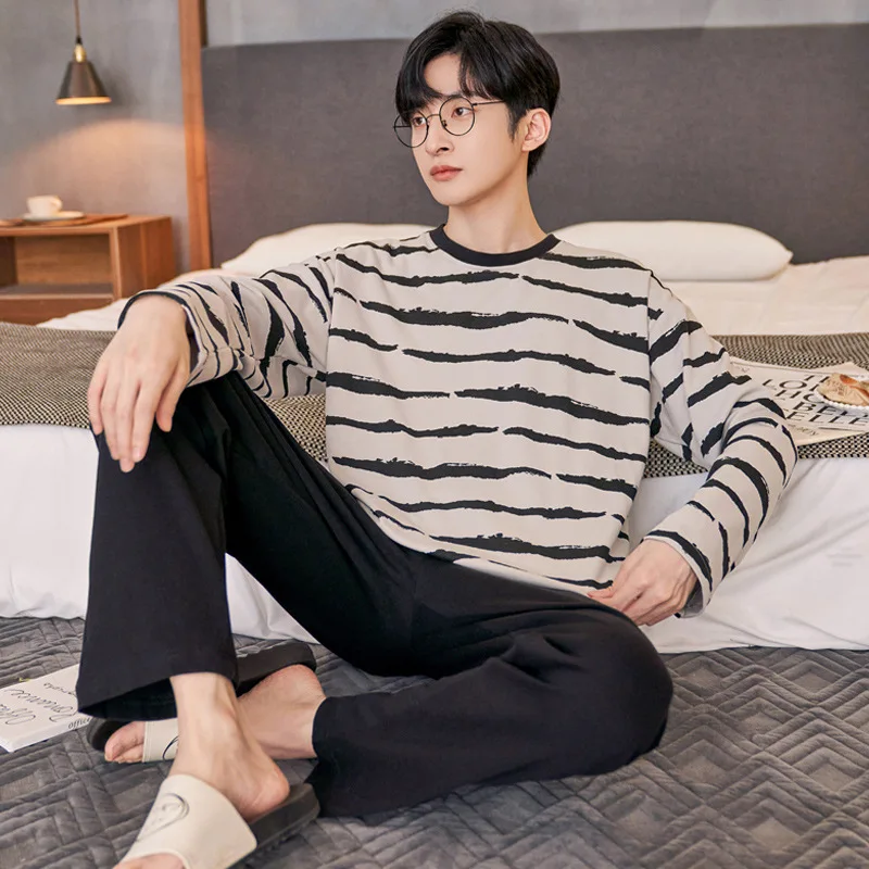 Man Pajama Set Large Size Nightgown Men Homewear Loose Bath Robe Men Loungewear Pajama Pants Autumn Long Sleeve Youth Sportswear
Man Pajama Set Large Size Nightgown Men Homewear Loose Bath Robe Men Loungewear Pajama Pants Autumn Long Sleeve Youth Sportswear