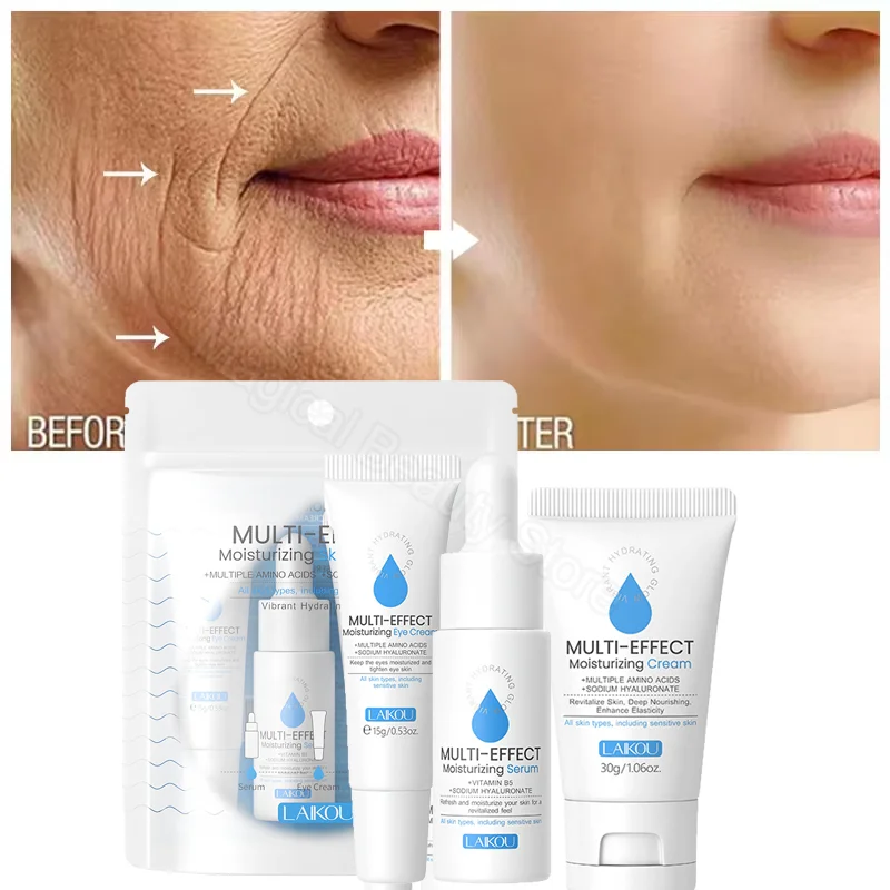 Hyaluronic Acid Anti Wrinkle Moisturizing Serum Cream Set MULTI-EFFECT Brightening Pores Shrinking Soothing Repair Skin Care Kit
Hyaluronic Acid Anti Wrinkle Moisturizing Serum Cream Set MULTI-EFFECT Brightening Pores Shrinking Soothing Repair Skin Care Kit