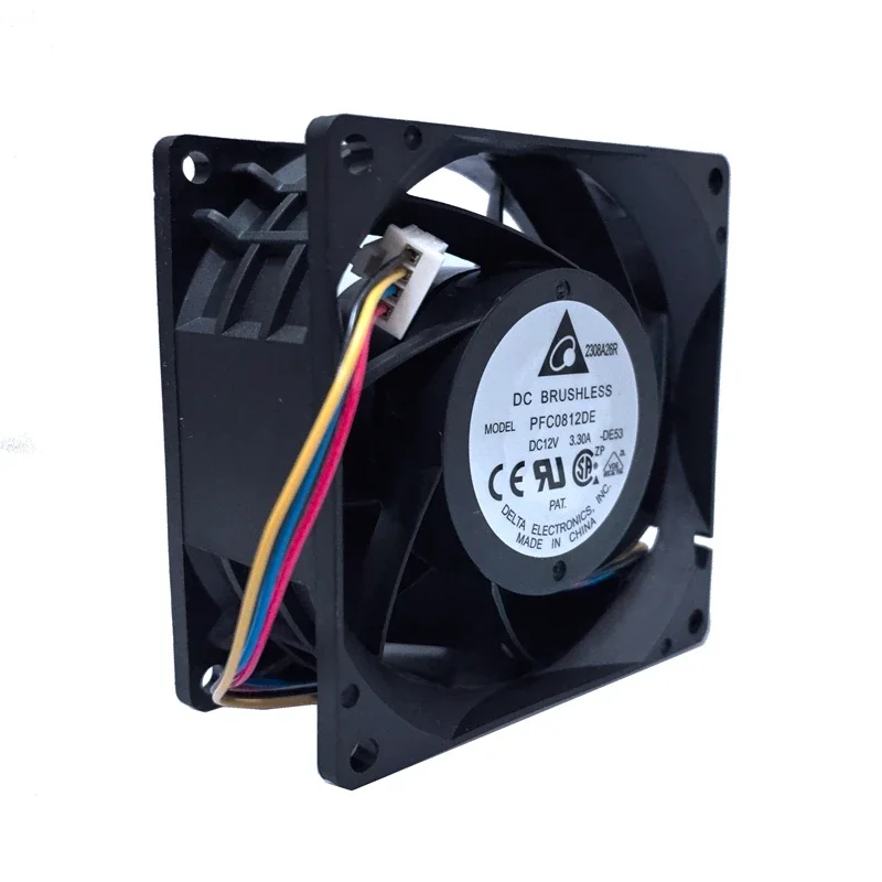 Original Delta PFC0812DE 8038 8CM server fan 3.3A high air volume four wire PWM speed control
Original Delta PFC0812DE 8038 8CM server fan 3.3A high air volume four wire PWM speed control