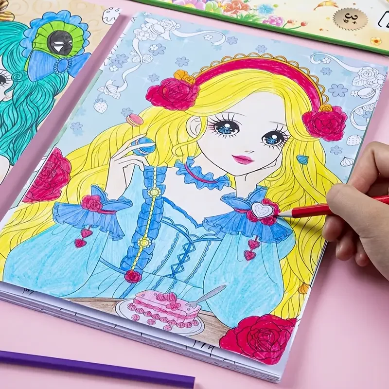 6-книга-раскраска с красивыми принцессами, предназначенная для девочек, успокаивающий художественный подарок, подходит для детей
6-книга-раскраска с красивыми принцессами, предназначенная для девочек, успокаивающий художественный подарок, подходит для детей