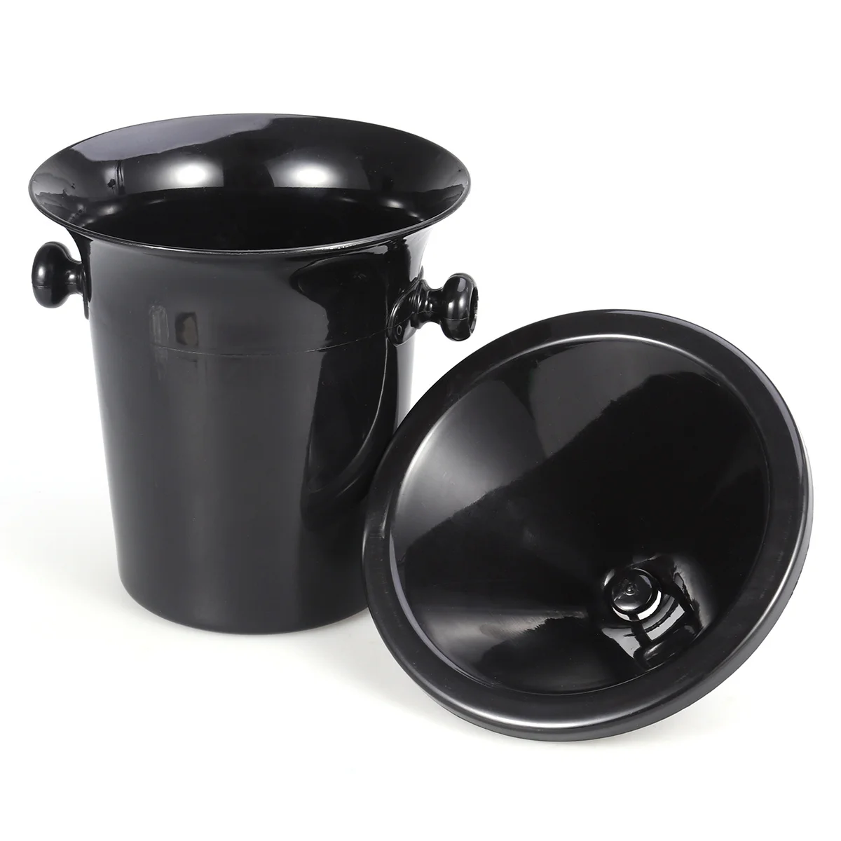 Black Tasting Spittoon Plastic Ice Bucket With Funnel Design Round Double Ears For Wine Parties Cellars Exhibitions Wine 
Black Tasting Spittoon Plastic Ice Bucket With Funnel Design Round Double Ears For Wine Parties Cellars Exhibitions Wine