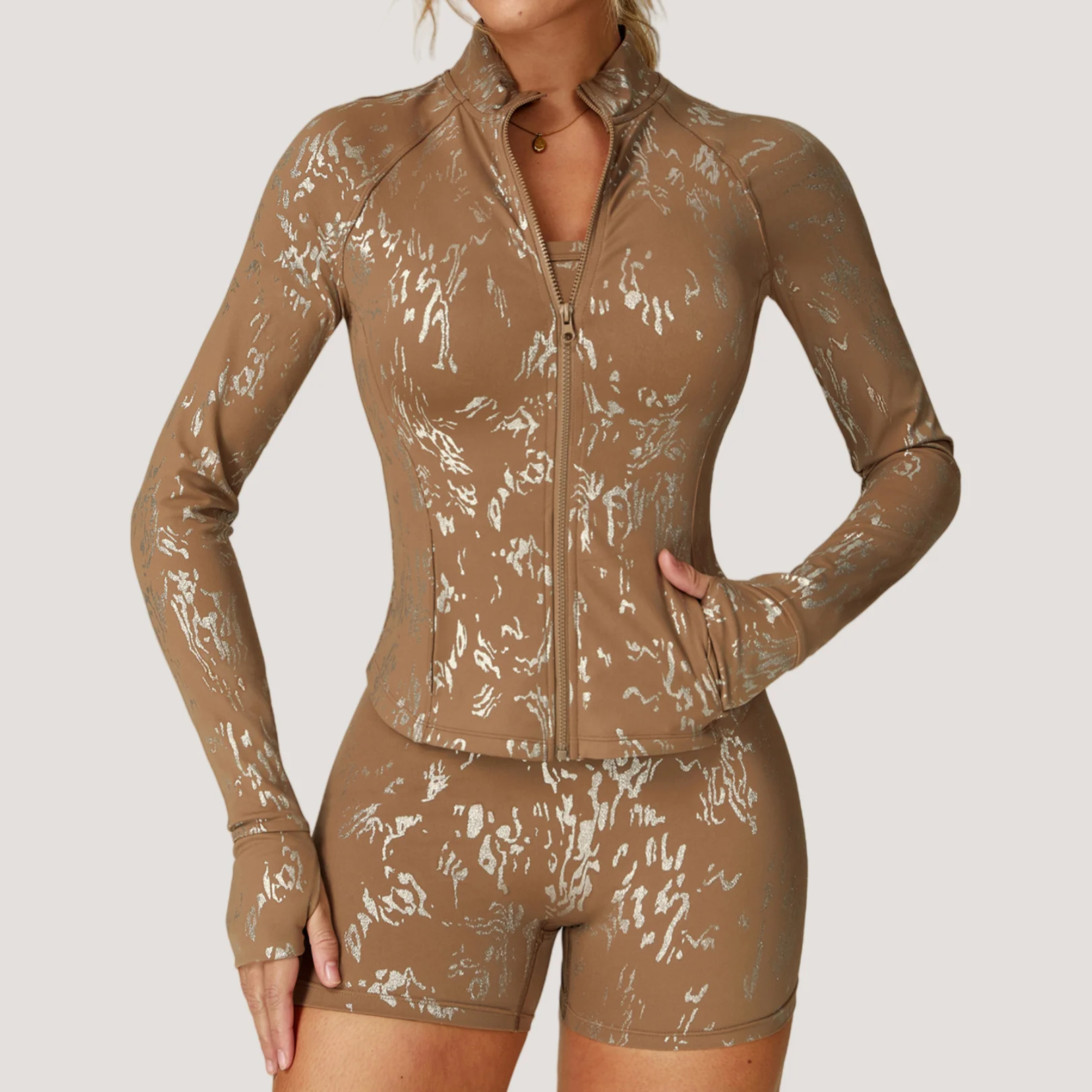 Zipper Long Sleeve Sport Jacket Yoga Top Women's Fitness Running Jacket Gym Clothing with Thumb Holes Quick-drying Workout Tops
Zipper Long Sleeve Sport Jacket Yoga Top Women's Fitness Running Jacket Gym Clothing with Thumb Holes Quick-drying Workout Tops