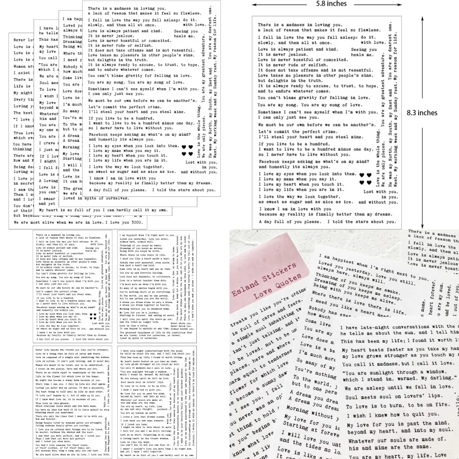 100+ Love Quotes Inspirational Motivational Scripts Planner Stickers Typewriter Style Sayings Letters Aesthetic Journal Diary S
100+ Love Quotes Inspirational Motivational Scripts Planner Stickers Typewriter Style Sayings Letters Aesthetic Journal Diary S