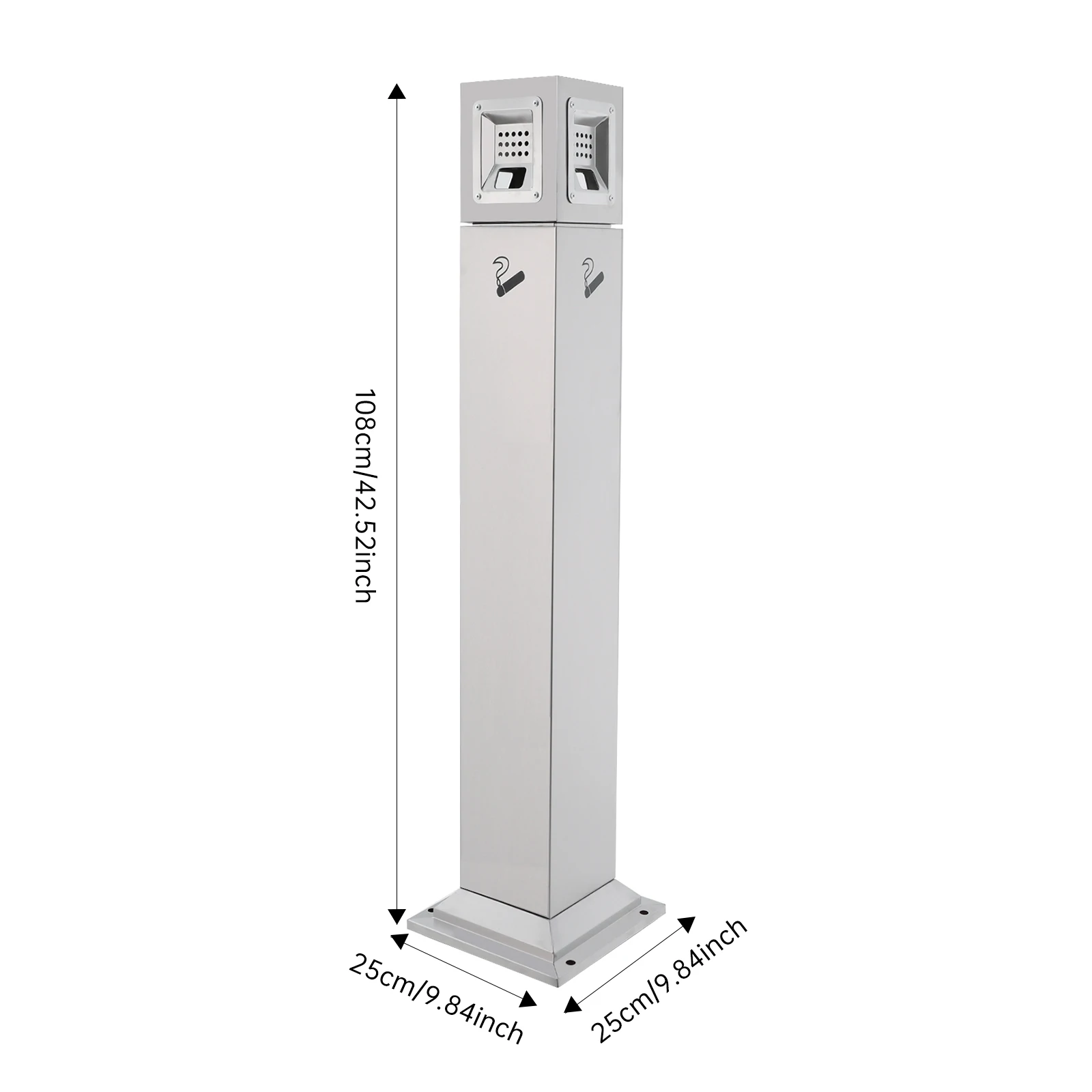 Commercial Outdoor Standing Cigarette Butt Receptacle, Stainless Steel Cigarette Butt Receptacle for Hotel Lobby
Commercial Outdoor Standing Cigarette Butt Receptacle, Stainless Steel Cigarette Butt Receptacle for Hotel Lobby