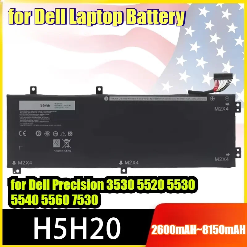 Аккумулятор Li-ion 8150 мАч высокой емкости 3564 для ноутбуков-рабочих станций Dell Precision 3530, 5520, 5530, 5540, 5560, 7530, 15,6 дюйма
Аккумулятор Li-ion 8150 мАч высокой емкости 3564 для ноутбуков-рабочих станций Dell Precision 3530, 5520, 5530, 5540, 5560, 7530, 15,6 дюйма