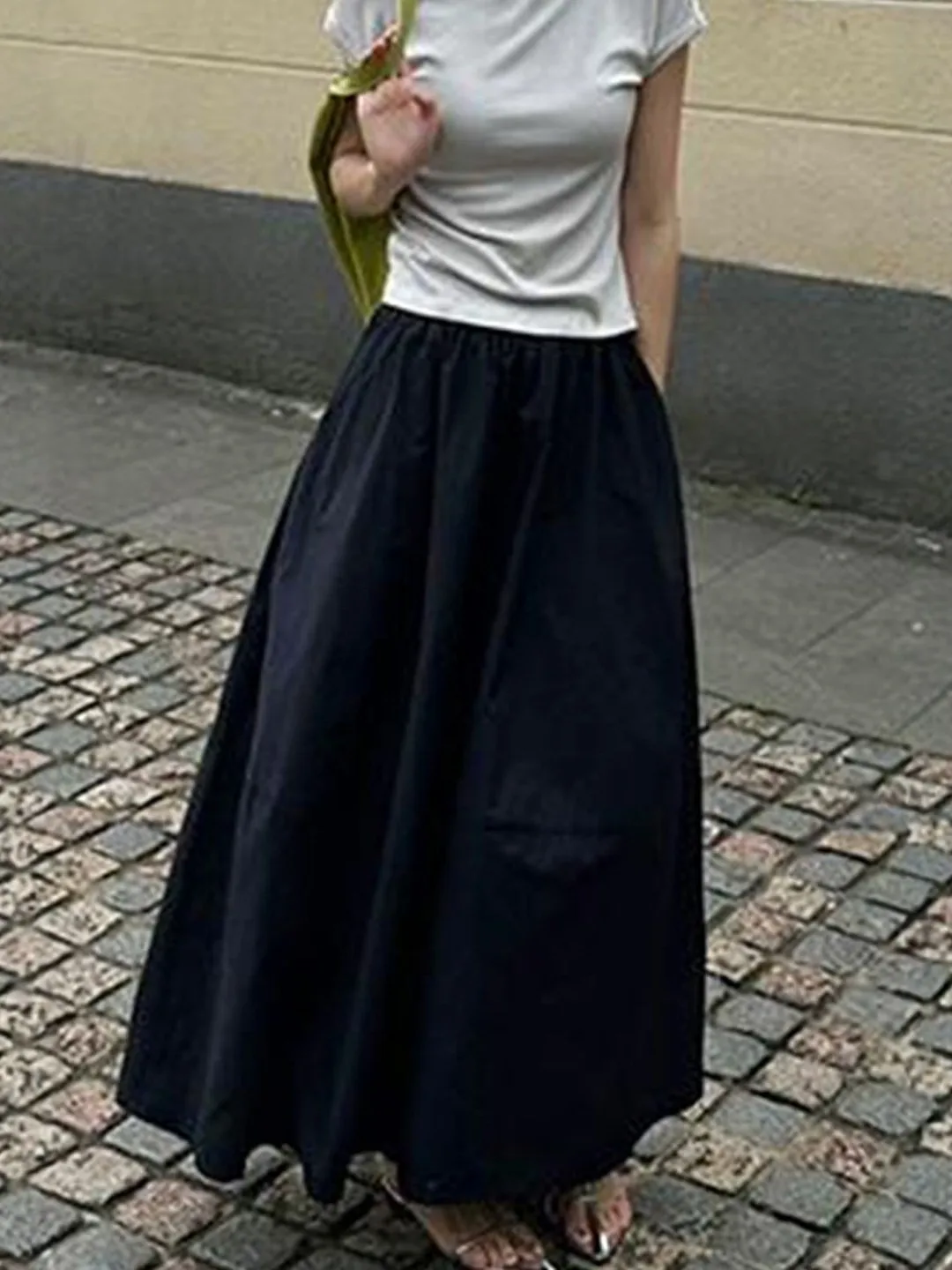 High Waist A-Line Skirt Women's Business Casual Loose Fit Long Skirt Slimming Hip Covering Commute Friendly Black
High Waist A-Line Skirt Women's Business Casual Loose Fit Long Skirt Slimming Hip Covering Commute Friendly Black