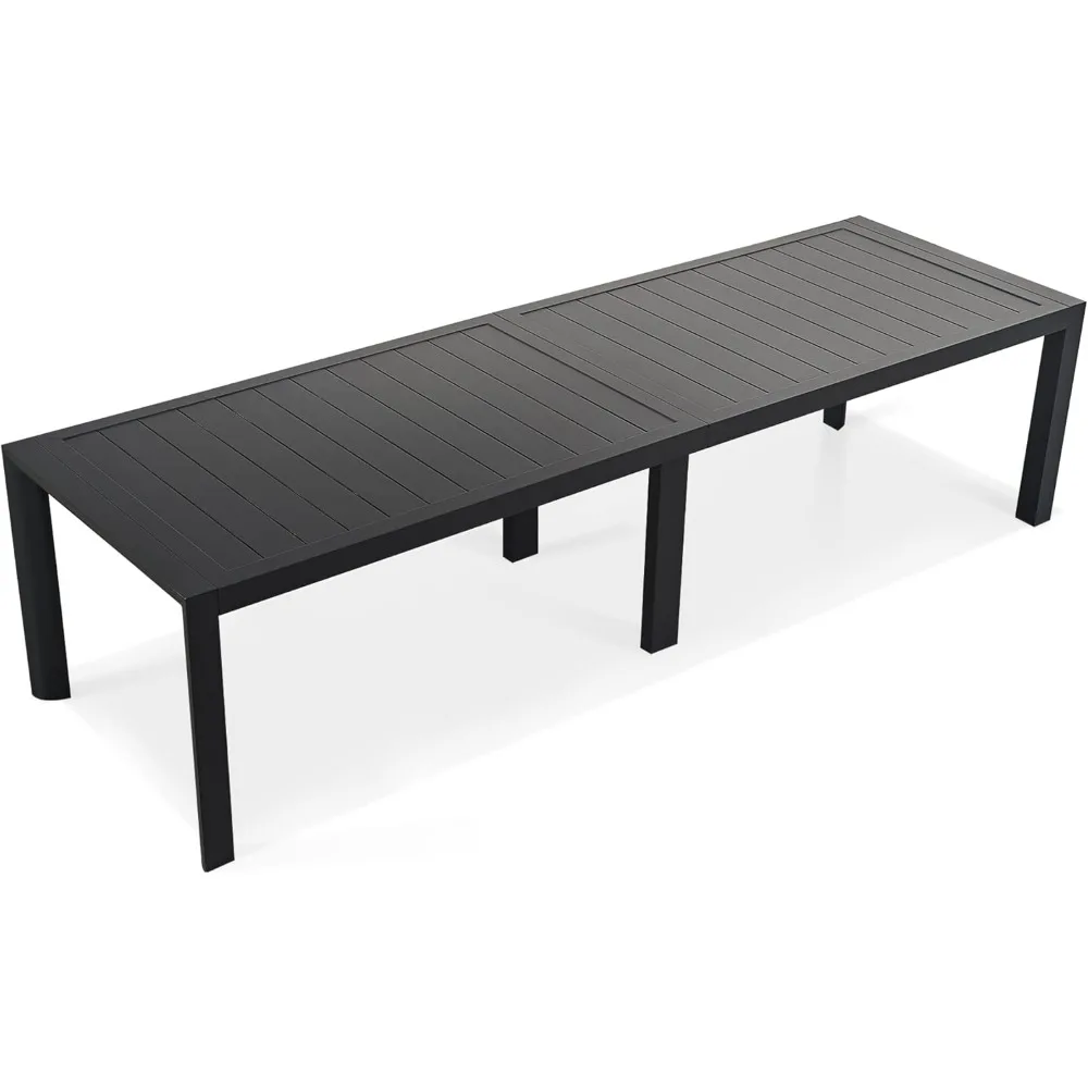 Outdoor Dining Table 121" X 37" Slatted Tabletop Large Aluminum Rectangular Patio Dining Table for 10
Outdoor Dining Table 121" X 37" Slatted Tabletop Large Aluminum Rectangular Patio Dining Table for 10