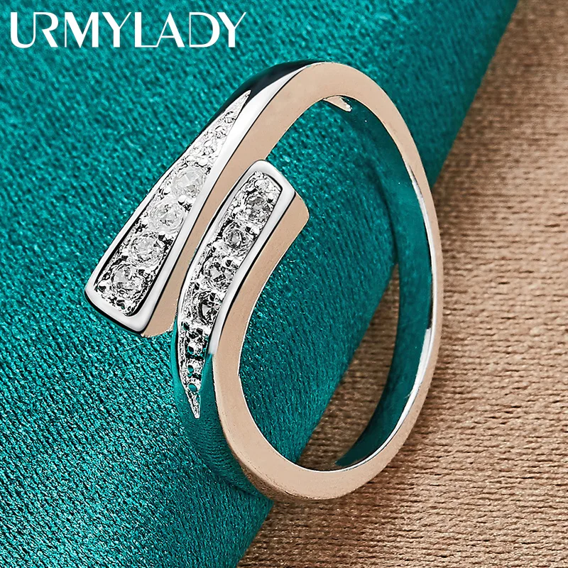 URMYLADY 925 Sterling Silver Interweave Zircon Ring For Women Wedding Party Gift Fashion Charm Jewelry
URMYLADY 925 Sterling Silver Interweave Zircon Ring For Women Wedding Party Gift Fashion Charm Jewelry