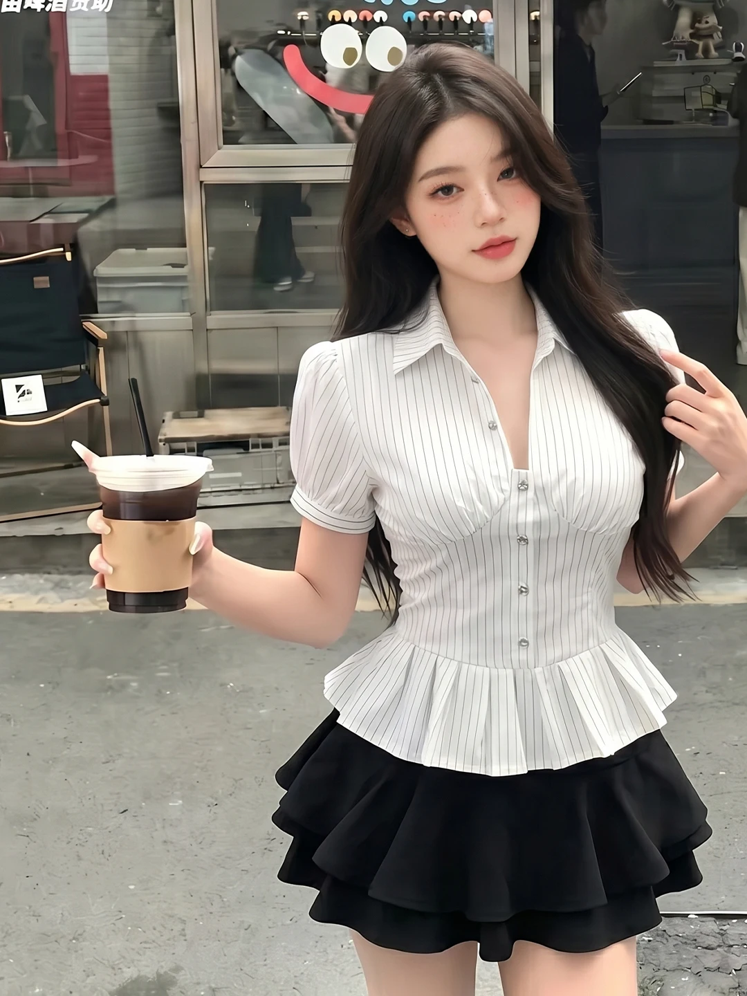 Korean Style Pure Desire Sexy School Uniform Neck Short Sleeve Shirt Women Summer Slim Fit Lace Hem Cake Skirt Two Piece...
Korean Style Pure Desire Sexy School Uniform Neck Short Sleeve Shirt Women Summer Slim Fit Lace Hem Cake Skirt Two Piece...